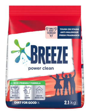 Breeze Power Clean Detergent Powder - 2.1 kg